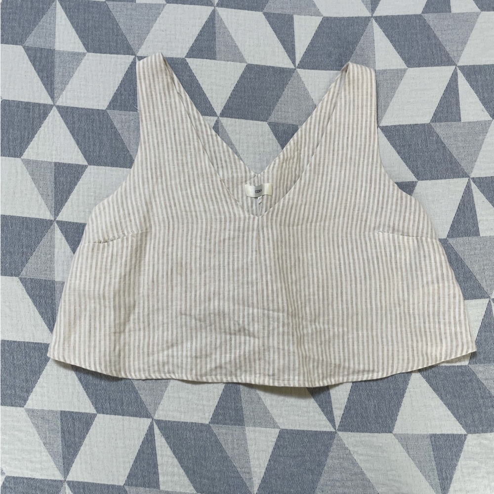 Ozma 100% Linen Cropped Top Small